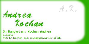andrea kochan business card
